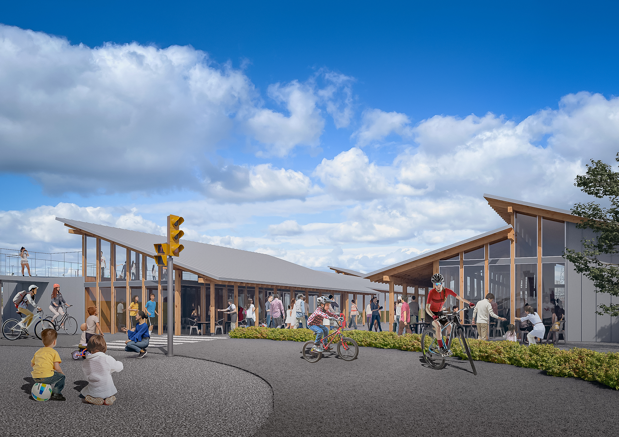 Satoshi Kawakami 川上聡 architecture 建築 architect Sakai-City Cycle Station Project